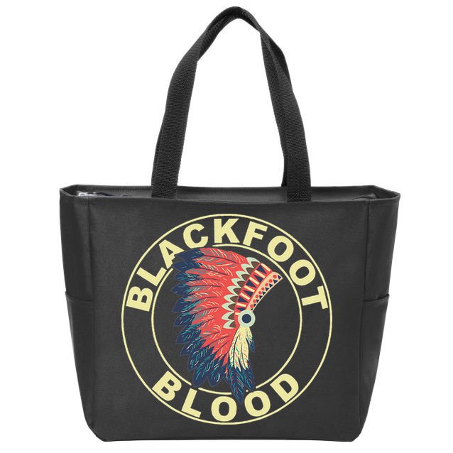 Blackfoot Blood Native American Headdress Blackfoot Tribe Zip Tote Bag