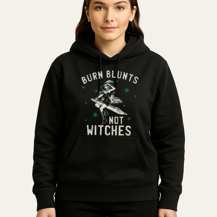 Burn Blunts Not Witches Funny Marijuana Weed Smoker Stoner Hoodie