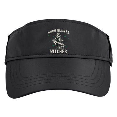 Burn Blunts Not Witches Funny Marijuana Weed Smoker Stoner Adult Drive Performance Visor