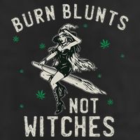 Burn Blunts Not Witches Funny Marijuana Weed Smoker Stoner Adult Drive Performance Visor