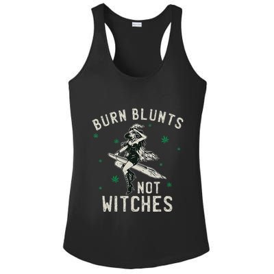Burn Blunts Not Witches Funny Marijuana Weed Smoker Stoner Ladies PosiCharge Competitor Racerback Tank