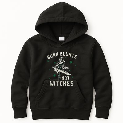 Burn Blunts Not Witches Funny Marijuana Weed Smoker Stoner Kids Hoodie