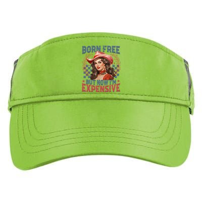 Bornfree But Now Im Expensive Retro 4th Of July Women Girl Adult Drive Performance Visor