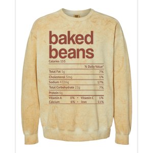 Baked Beans Nutrition Fact Funny Thanksgiving Christmas  Colorblast Crewneck Sweatshirt