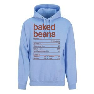 Baked Beans Nutrition Fact Funny Thanksgiving Christmas  Unisex Surf Hoodie