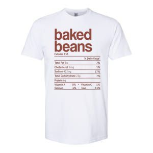 Baked Beans Nutrition Fact Funny Thanksgiving Christmas  Softstyle CVC T-Shirt