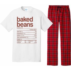 Baked Beans Nutrition Fact Funny Thanksgiving Christmas  Pajama Set