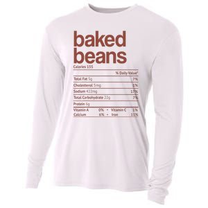 Baked Beans Nutrition Fact Funny Thanksgiving Christmas  Cooling Performance Long Sleeve Crew