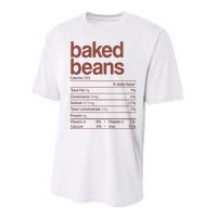 Baked Beans Nutrition Fact Funny Thanksgiving Christmas  Performance Sprint T-Shirt