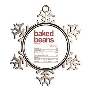 Baked Beans Nutrition Fact Funny Thanksgiving Christmas  Metallic Star Ornament