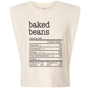 Baked Beans Nutrition Facts Funny Thanksgiving Christmas  Garment-Dyed Women's Muscle Tee