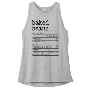 Baked Beans Nutrition Facts Funny Thanksgiving Christmas  Ladies PosiCharge Tri-Blend Wicking Tank