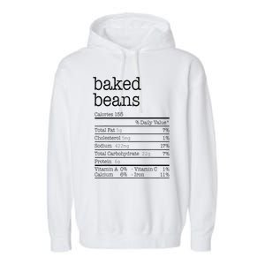 Baked Beans Nutrition Facts Funny Thanksgiving Christmas  Garment-Dyed Fleece Hoodie