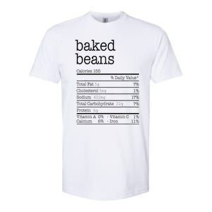 Baked Beans Nutrition Facts Funny Thanksgiving Christmas  Softstyle CVC T-Shirt