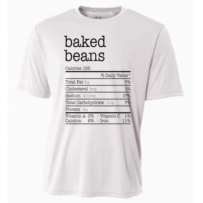 Baked Beans Nutrition Facts Funny Thanksgiving Christmas  Cooling Performance Crew T-Shirt