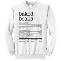 Baked Beans Nutrition Facts Funny Thanksgiving Christmas  Sweatshirt