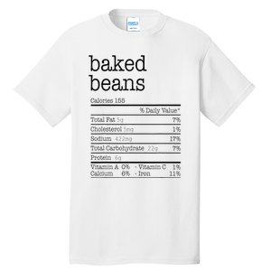 Baked Beans Nutrition Facts Funny Thanksgiving Christmas  Tall T-Shirt