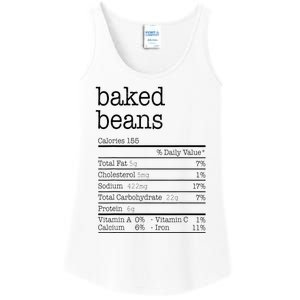 Baked Beans Nutrition Facts Funny Thanksgiving Christmas  Ladies Essential Tank