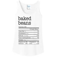 Baked Beans Nutrition Facts Funny Thanksgiving Christmas  Ladies Essential Tank