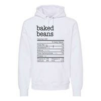 Baked Beans Nutrition Facts Funny Thanksgiving Christmas  Premium Hoodie