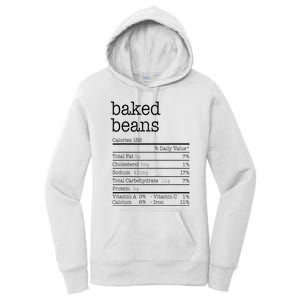 Baked Beans Nutrition Facts Funny Thanksgiving Christmas  Women's Pullover Hoodie