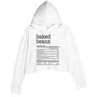 Baked Beans Nutrition Facts Funny Thanksgiving Christmas  Crop Fleece Hoodie