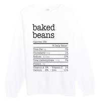 Baked Beans Nutrition Facts Funny Thanksgiving Christmas  Premium Crewneck Sweatshirt