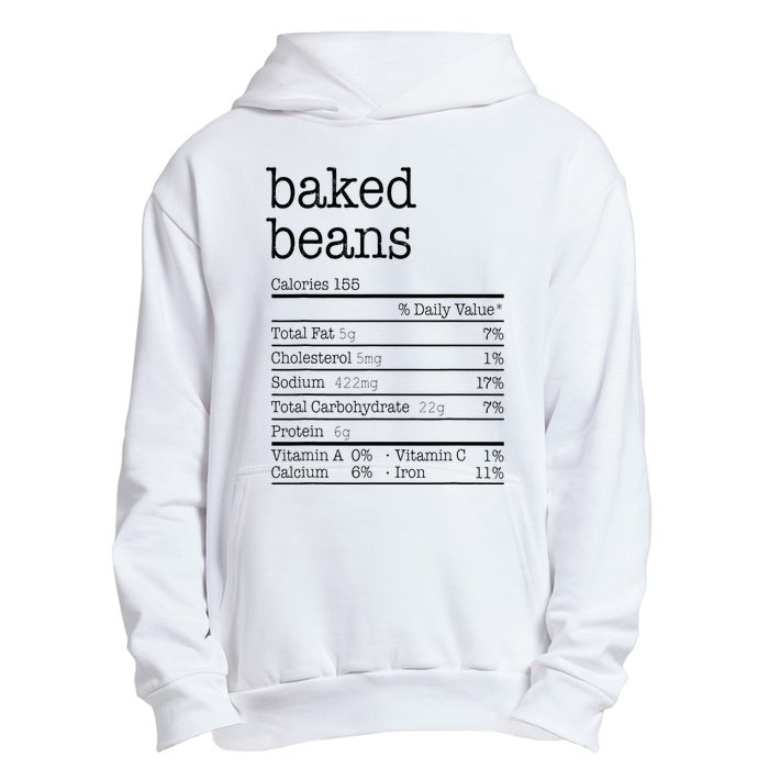 Baked Beans Nutrition Facts Funny Thanksgiving Christmas  Urban Pullover Hoodie