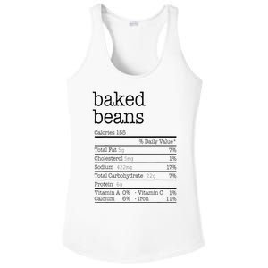 Baked Beans Nutrition Facts Funny Thanksgiving Christmas  Ladies PosiCharge Competitor Racerback Tank