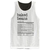 Baked Beans Nutrition Facts Funny Thanksgiving Christmas  Mesh Reversible Basketball Jersey Tank