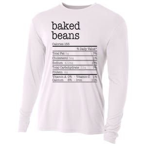 Baked Beans Nutrition Facts Funny Thanksgiving Christmas  Cooling Performance Long Sleeve Crew