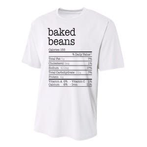 Baked Beans Nutrition Facts Funny Thanksgiving Christmas  Performance Sprint T-Shirt