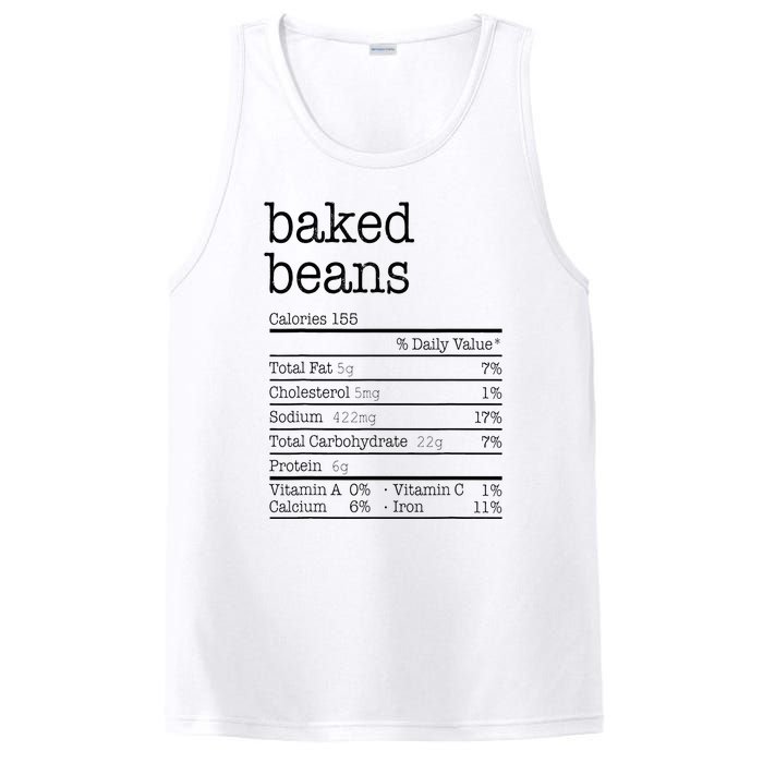 Baked Beans Nutrition Facts Funny Thanksgiving Christmas  PosiCharge Competitor Tank