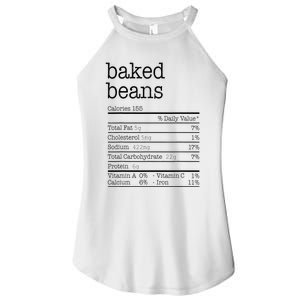 Baked Beans Nutrition Facts Funny Thanksgiving Christmas  Women's Perfect Tri Rocker Tank