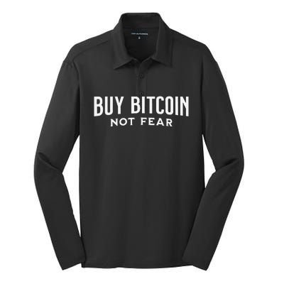 Buy Bitcoin Not Fear Silk Touch Performance Long Sleeve Polo