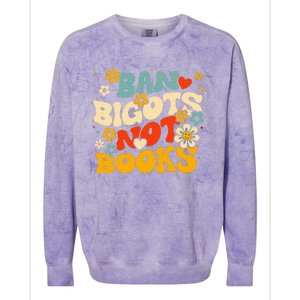 Ban Bigots Not Books Colorblast Crewneck Sweatshirt