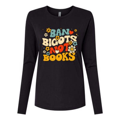 Ban Bigots Not Books Womens Cotton Relaxed Long Sleeve T-Shirt