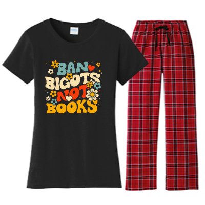 Ban Bigots Not Books Women's Flannel Pajama Set