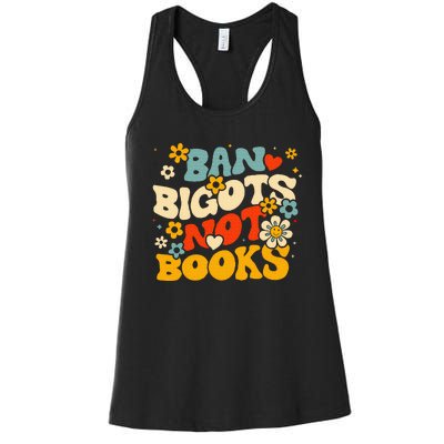 Ban Bigots Not Books Women's Racerback Tank