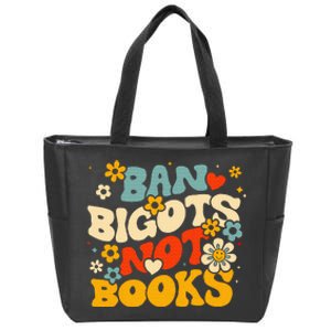 Ban Bigots Not Books Zip Tote Bag