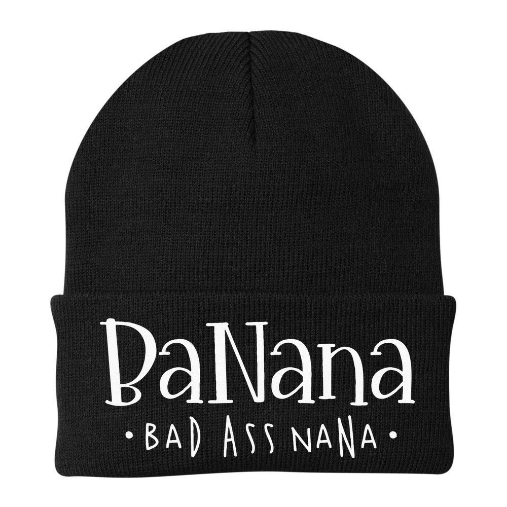 Banana Badass Nana Grammy Grandma Graphic Tee Gift Beanie