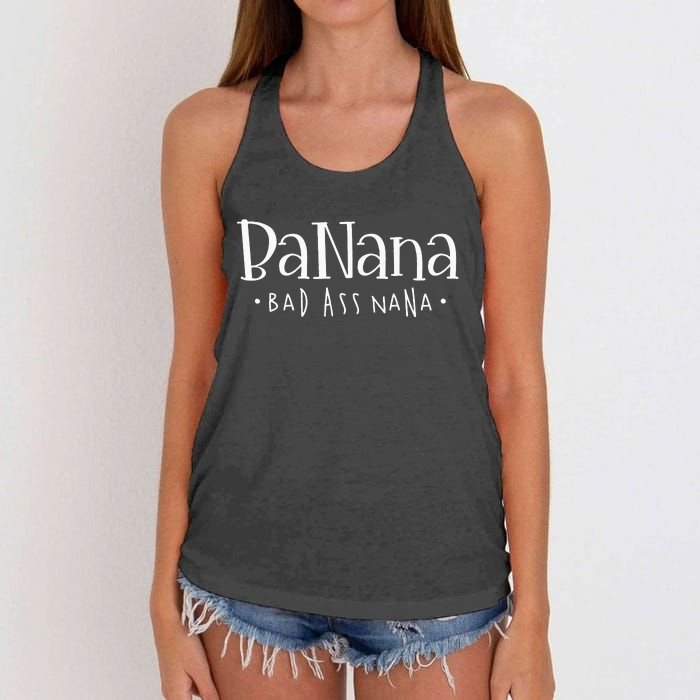 Banana Badass Nana Grammy Grandma Graphic Tee Gift Women's Knotted Racerback Tank