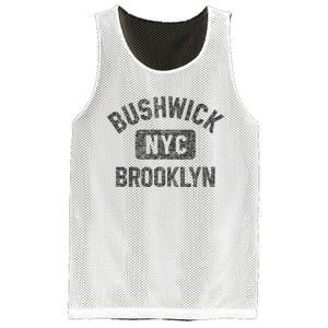 Bushwick Brooklyn Nyc Gym Style Black W Distress Black Print Mesh Reversible Basketball Jersey Tank