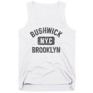 Bushwick Brooklyn Nyc Gym Style Black W Distress Black Print Tank Top