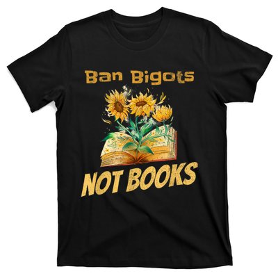 Ban Bigots Not Books | Bookish | Reading Banned Books Retro T-Shirt