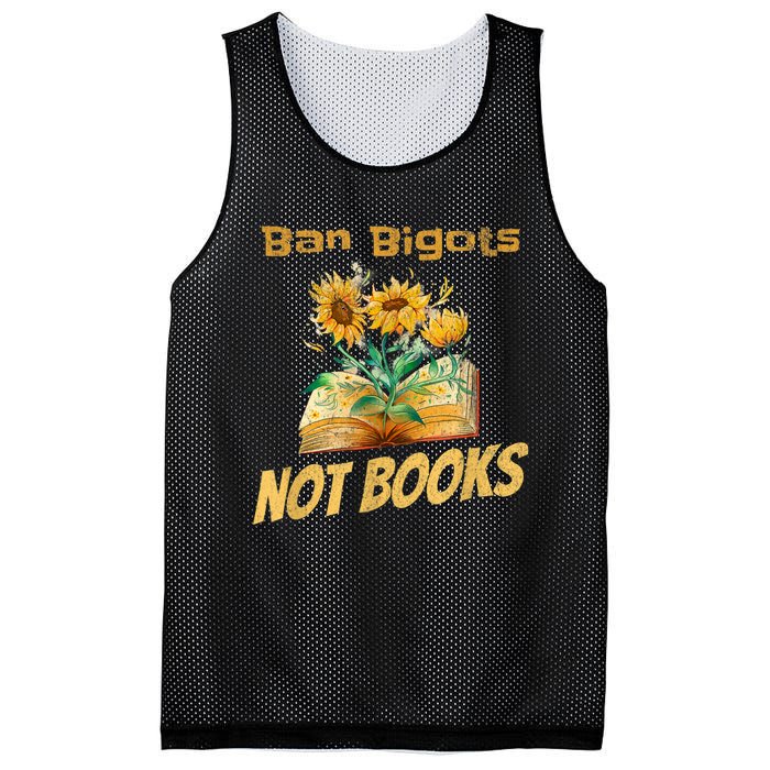 Ban Bigots Not Books | Bookish | Reading Banned Books Retro Mesh Reversible Basketball Jersey Tank