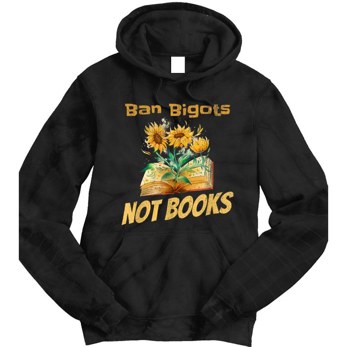 Ban Bigots Not Books | Bookish | Reading Banned Books Retro Tie Dye Hoodie