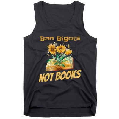 Ban Bigots Not Books | Bookish | Reading Banned Books Retro Tank Top