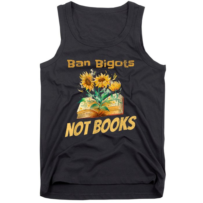 Ban Bigots Not Books | Bookish | Reading Banned Books Retro Tank Top