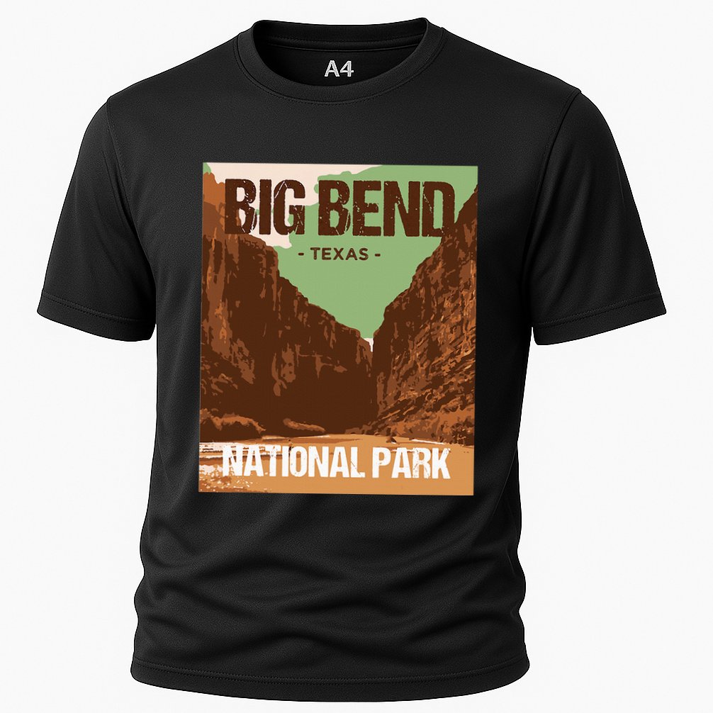 Big Bend National Park Texas Poster Design Cooling Performance Crew T-Shirt